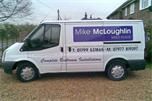 Vinyl lettering, a typical basic van livery