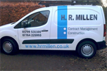 Vinyl lettering to back, front and sides