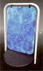 Swinging panel pavement sign